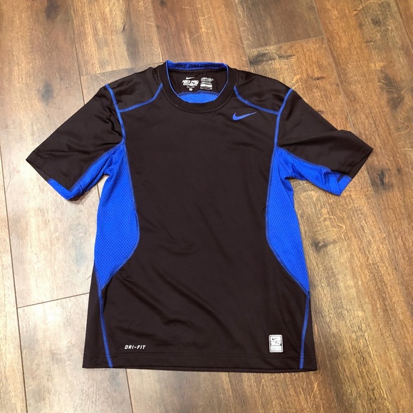 Nike Other - Men's Nike Black/Blue Pro Combat Compression Shirt